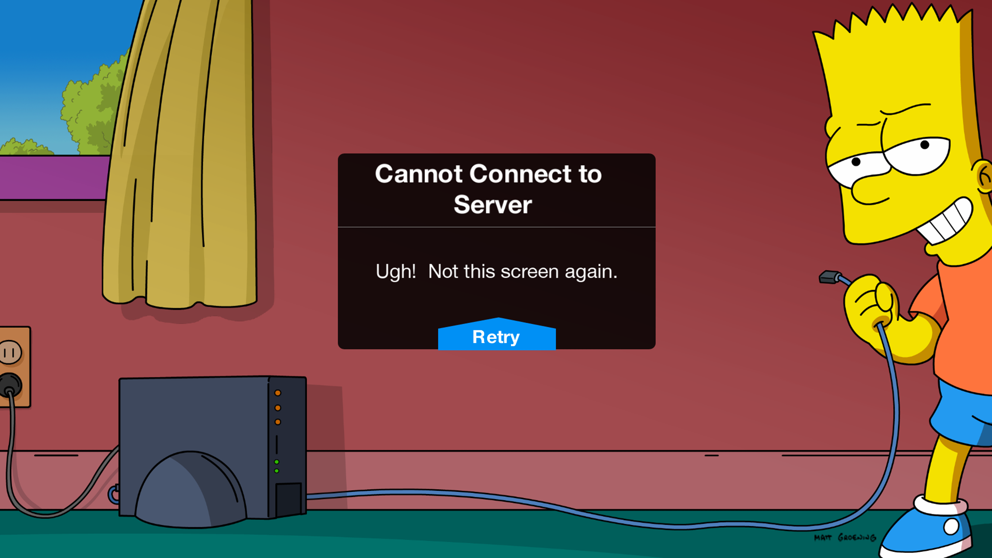 Cannot connect to the server