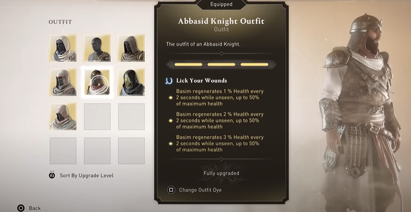 Player wearing Abassid Knight Outfit