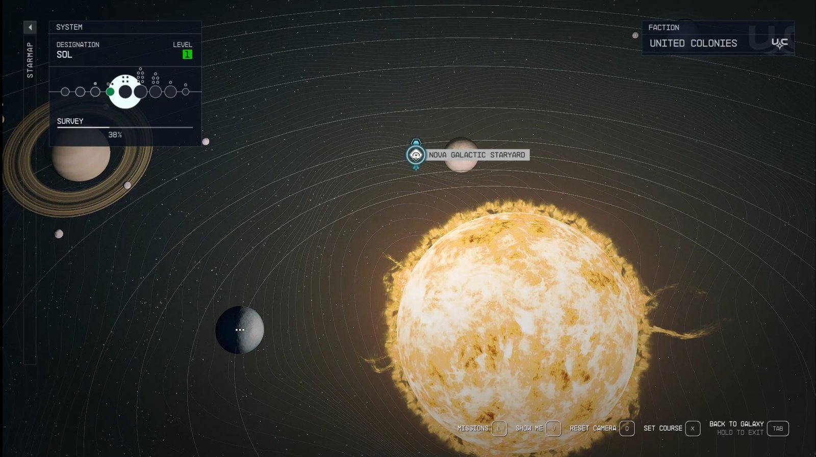 Sol system in Starfield