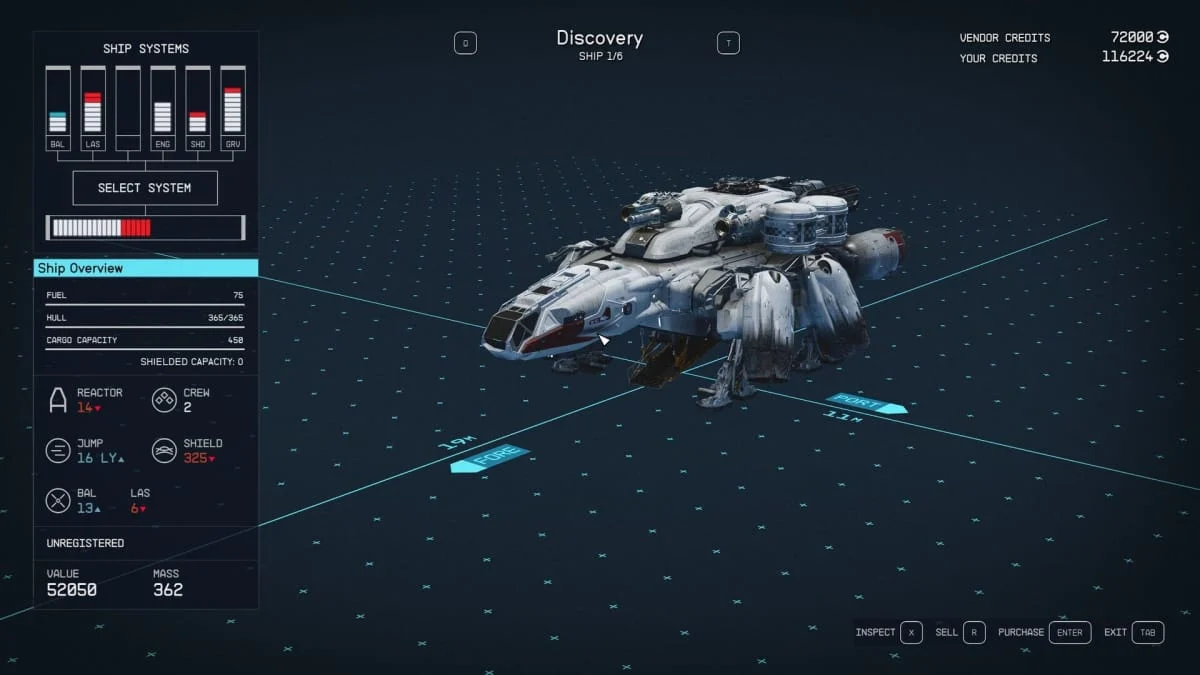 Starfield ship Discovery